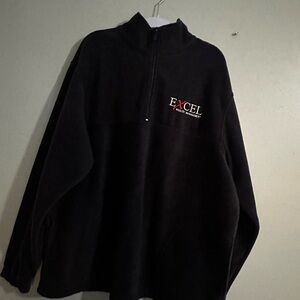 Black Zip Up Sweater with Standing Collar